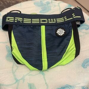 Breedwell Neon Green and Blue Jockstrap